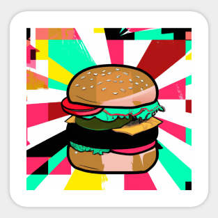 Popart buger 1 Sticker